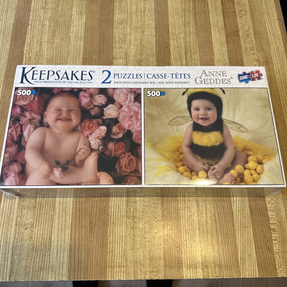 Anne Geddes Puzzles Pack of 2 - Keepsakes Factory Sealed & Brand New Puzzle Cute